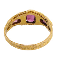 Victorian garnet and emerald ring from 1872-Antique rings-The Antique Ring Shop