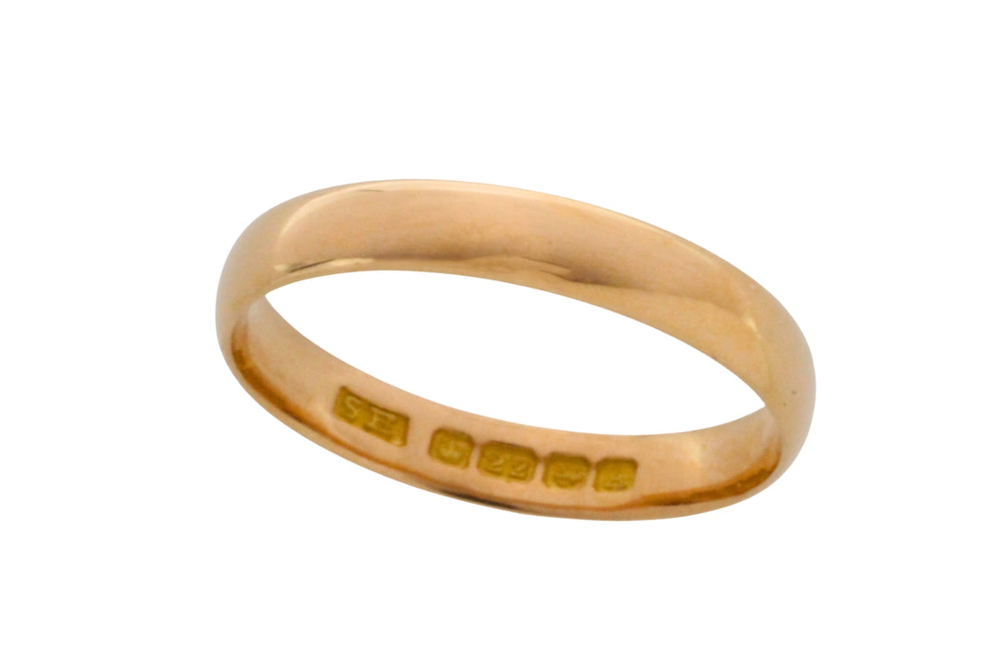 22 carat gold wedding band from 1925-wedding rings-The Antique Ring Shop