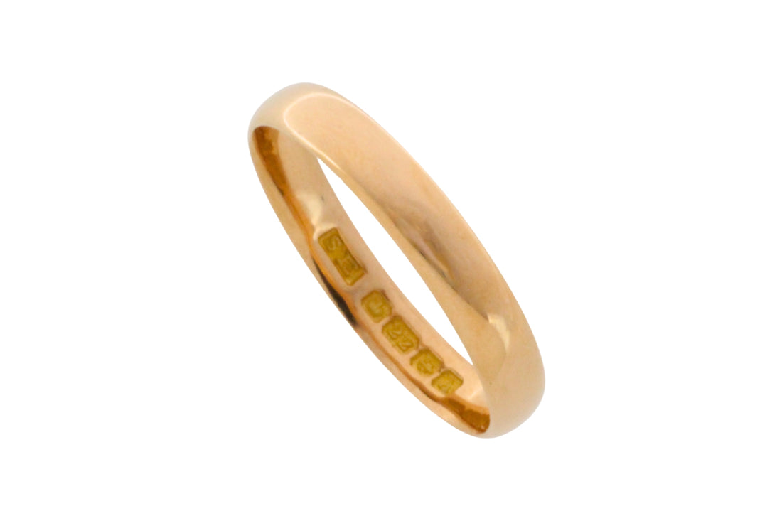 22 carat gold wedding band from 1925-wedding rings-The Antique Ring Shop