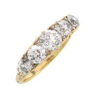 Victorian five stone old European cut diamond ring