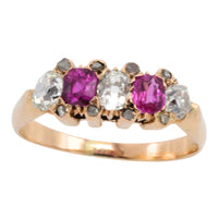 Antique ruby and old cut diamond ring-Antique rings-The Antique Ring Shop
