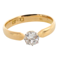 Old cut diamond solitaire ring