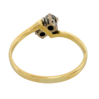 Sapphire and diamond Toi et Moi ring-The Antique Ring Shop