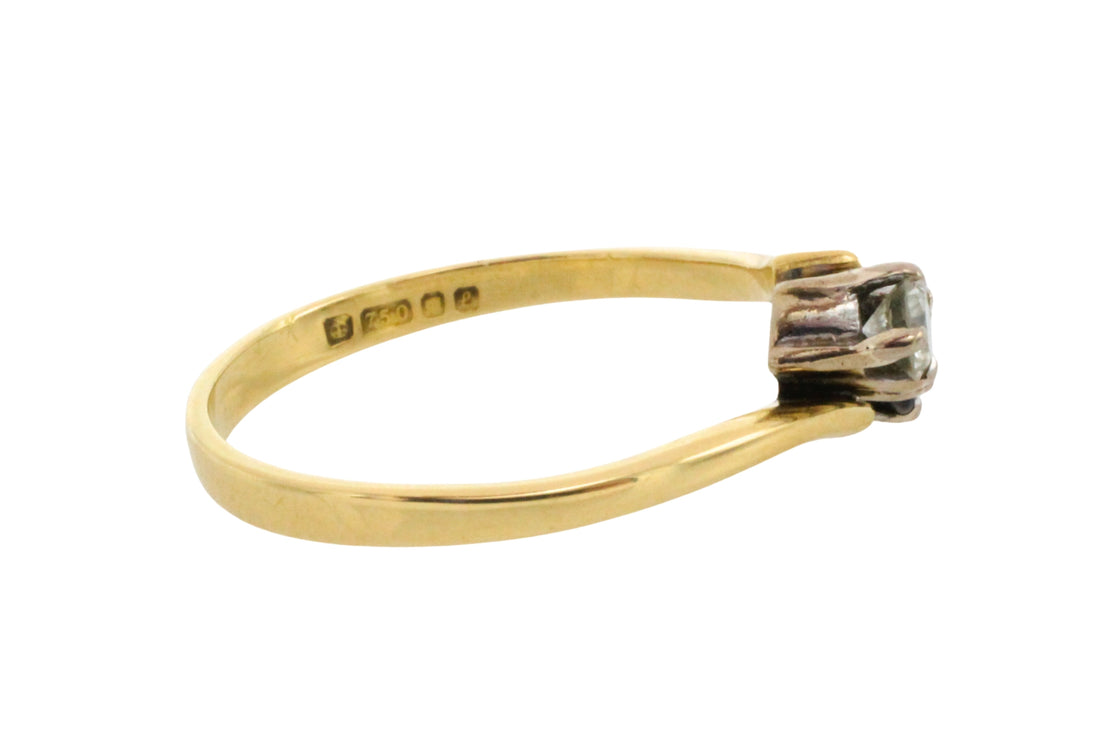 Sapphire and diamond Toi et Moi ring-The Antique Ring Shop