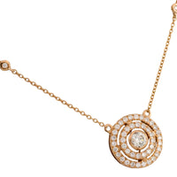 Diamond pendant and chain in 18 carat gold-Pendants-The Antique Ring Shop