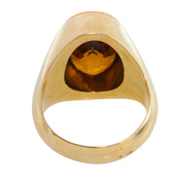 Oval Citrine ring in 14 carat gold-gents rings-The Antique Ring Shop