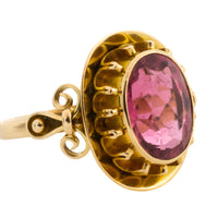 Vintage pink tourmaline ring in 14 carat gold-Vintage Rings-The Antique Ring Shop