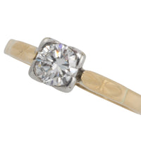 Vintage white gold twin stone diamond ring-engagement rings-The Antique Ring Shop