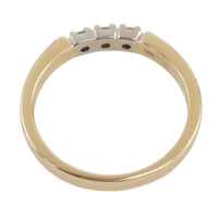 Three stone diamond ring in 14 carat gold-wedding rings-The Antique Ring Shop