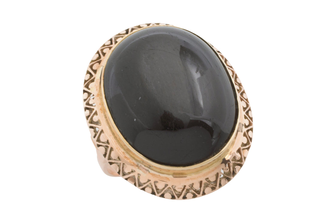 Star Diopside ring in 14 carat gold-vintage rings-The Antique Ring Shop