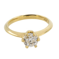 One carat diamond solitaire in 18 carat gold-engagement rings-The Antique Ring Shop