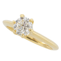 One carat diamond solitaire in 18 carat gold-engagement rings-The Antique Ring Shop