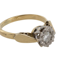 Diamond soloitaire illusion set ring-engagement rings-The Antique Ring Shop