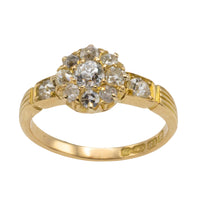 Victorian old cut diamond cluster ring from 1895-Antique rings-The Antique Ring Shop