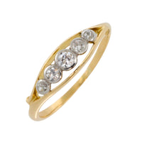 Edwardian five stone old cut diamond ring