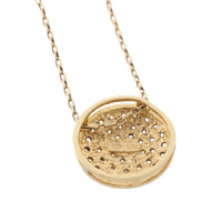Diamond pendant in yellow and white gold-Pendants-The Antique Ring Shop