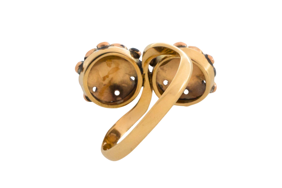 Vintage Toi et Moi garnet ring-Vintage Rings-The Antique Ring Shop