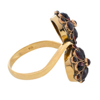 Vintage Toi et Moi garnet ring-Vintage Rings-The Antique Ring Shop