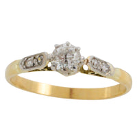 Vintage diamond ring in 18 carat gold-engagement rings-The Antique Ring Shop