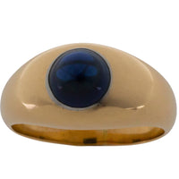 Cabochon sapphire ring in 14 carat gold-gents rings-The Antique Ring Shop