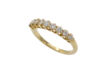Diamond half eternity band in 18 carat gold