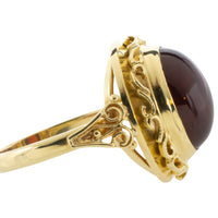 Vintage cabochon garnet ring in 14 carat gold-Vintage Rings-The Antique Ring Shop