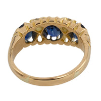 Victorian sapphire and diamond ring from 1898-Antique rings-The Antique Ring Shop