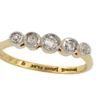 five stone diamond ring from 1926-vintage rings-The Antique Ring Shop