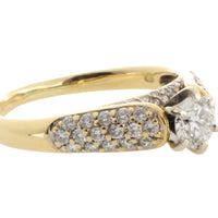 Brilliant cut diamond ring in 14 carat gold-engagement rings-The Antique Ring Shop