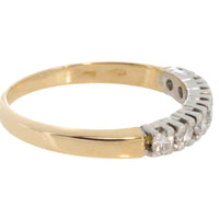 Seven stone diamond ring in 14 carat gold-Vintage Rings-The Antique Ring Shop