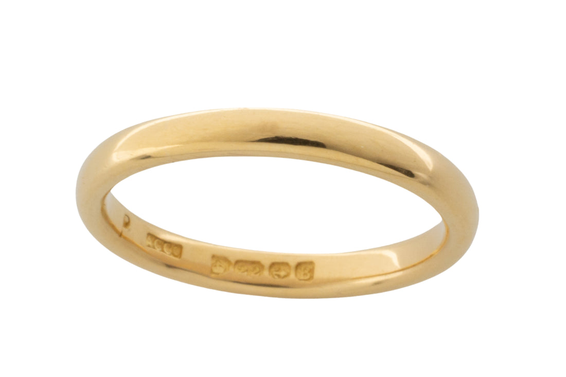 22 carat gold wedding band from 1926-wedding rings-The Antique Ring Shop