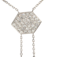 Vintage diamond and sapphire pendant in white gold-Pendants-The Antique Ring Shop