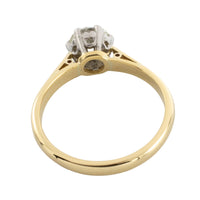 Vintage brilliant cut diamond solitaire ring-engagement rings-The Antique Ring Shop