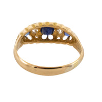 Edwardian sapphire and rose diamond ring from 1906-Antique rings-The Antique Ring Shop