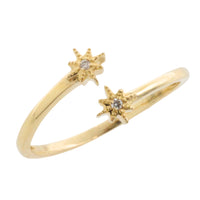 Diamond star ring in 14 carat gold-Vintage Rings-The Antique Ring Shop
