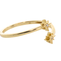 Diamond star ring in 14 carat gold-Vintage Rings-The Antique Ring Shop