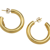 18 carat gold hoop earrings-Earrings-The Antique Ring Shop