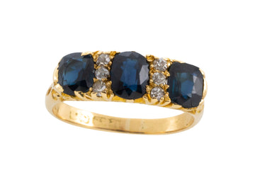 Edwardian sapphire and diamond ring-Antique rings-The Antique Ring Shop