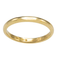 Vintage wedding band in 18 carat gold from 1938-The Antique Ring Shop