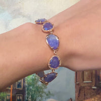 Tanzanite and diamond bracelet in 18 carat gold