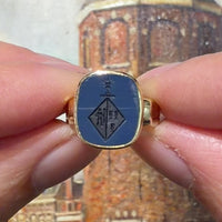 Vintage agaat zegelring