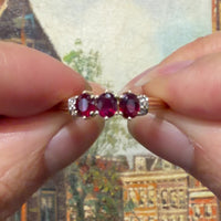 Ruby and diamond ring in 14 carat gold