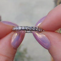 White gold eternity band with diamonds