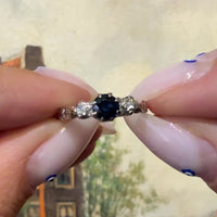 Vintage sapphire and diamond ring