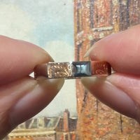 Vintage geel met witgouden trouwring