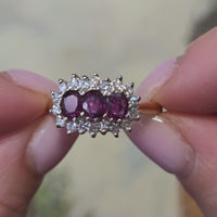 Vintage ruby and diamond ring in 18 carat gold