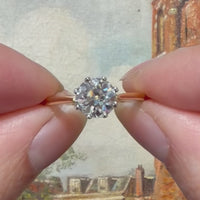 Solitair ring met een Oud Europees geslepen diamant