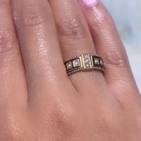 Victorian 15 carat gold memorial ring from 1897