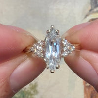 Aquamarine and diamond ring