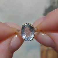 Aquamarine ring in 18 carat gold
